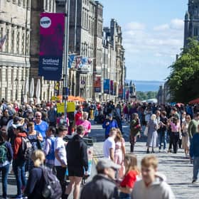 The Royal Mile during the Fringe. Picture: Lisa Ferguson