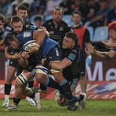 Glasgow Warriors finished second best to the Bulls when the sides met at Loftus Versfeld during the United Rugby Championship on 29 April 2022.  (Photo by Sydney Mahlangu/BackpagePix/Shutterstock)