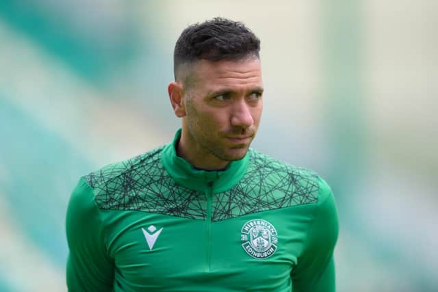 EDINBURGH, SCOTLAND - AUGUST 30: Hibernian's Ofir Marciano before a Scottish Premiership match between Hibernian and Aberdeen at Easter Road on August 30, 2020, in Edinburgh, Scotland. (Photo by Mark Scates / SNS Group)