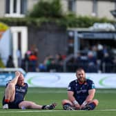 Edinburgh's WP Nel and Boan Venter look dejected after the game in Connacht.