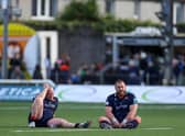 Edinburgh's WP Nel and Boan Venter look dejected after the game in Connacht.