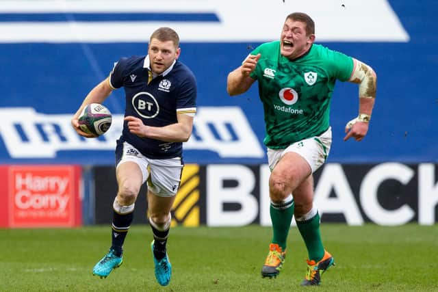 Finn Russell is unlikely to be fit to face Italy.  Picture: Craig Williamson/SNS