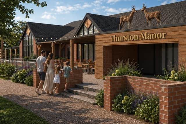 A CGI showing what the front of the holiday park will look like post-redevelopment.