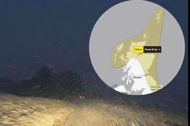 A yellow weather warning is in place across Scotland