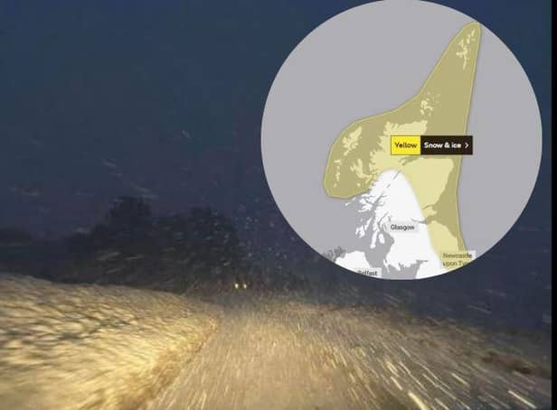 A yellow weather warning is in place across Scotland