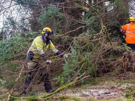 Scottish and Southern Electricity Networks said its staff were facing some of the most challenging conditions in decades. Picture: SSEN/PA Wire