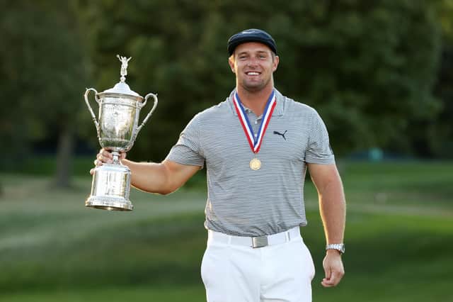Bryson DeChambeau claimed his maiden major win in the 120th US Open after bulking up by 40 pounds in the past year. Picture: Gregory Shamus/Getty Images
