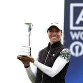 Germany's Sophia Popov poses with the trophy following victory in the AIG Women's Open at Royal Troon. Picture: R&A handout via Getty Images