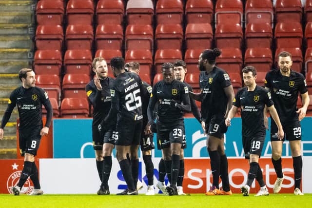 Livingston continued their superb form with a 2-0 win over Aberdeen.