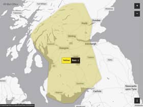The rain warning will be in force from 3am to 6pm on Friday but subject to change. Picture: Met Office