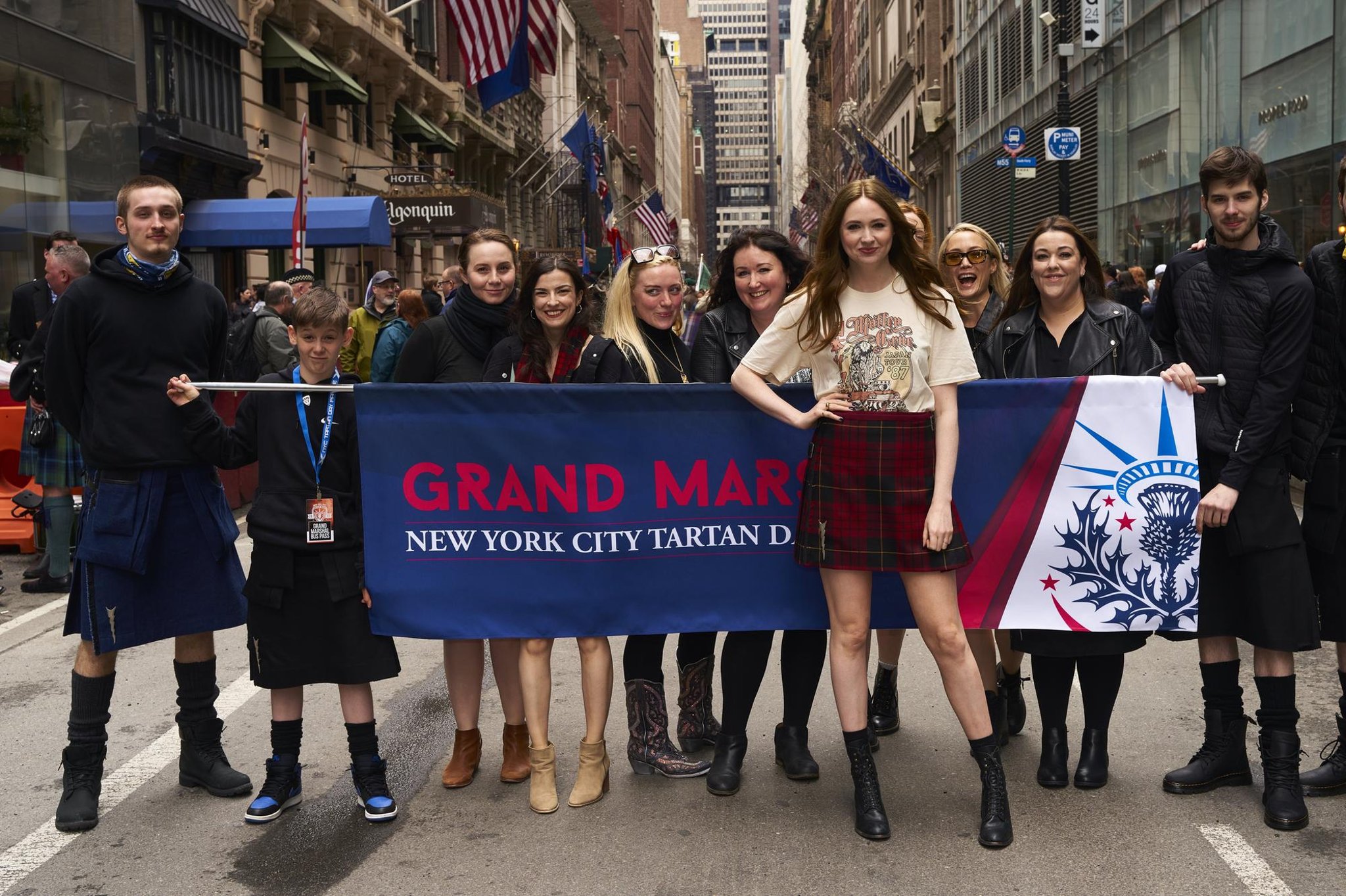 Karen Gillan brings Scottish star power to New York Tartan Day Parade