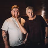 Cameron Barnes and Blythe Duff launch their re-imagined version of The Pogues' Fairytale of New York to raise funds for two charities (Pic: Scott Wood)