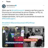 The Parti Quebecois criticised Quebec's premier for shunning Nicola Sturgeon at COP26.