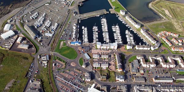 An industry source said it could take more than five years to complete the Ardrossan harbour upgrade for larger ferries. (Photo by Peel Ports Group)