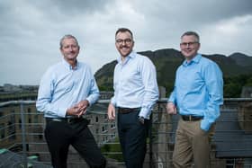 L-R: Iain McCready, COO of Approov; Craig McGill of Maven Capital and Jae Hossell, CTO of Approov. Picture by Andrew Cawley