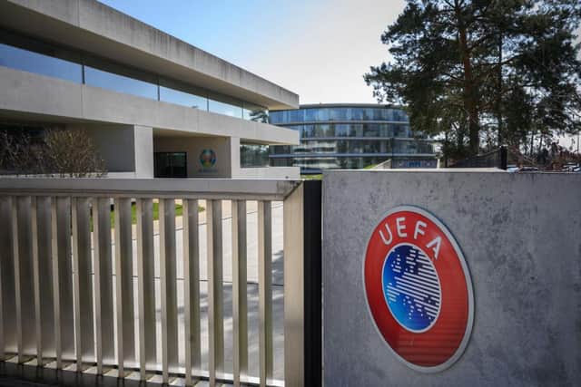 UEFA and FIFA have issued a joint statement on Russia's future participation in football (Photo by FABRICE COFFRINI/AFP via Getty Images)