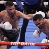 Josh Taylor defeated Jose Ramirez over 12 rounds on Saturday. Picture: John Locher/AP