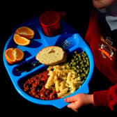 A school dinner in a primary school. Picture: Anthony Devlin/PA Wire