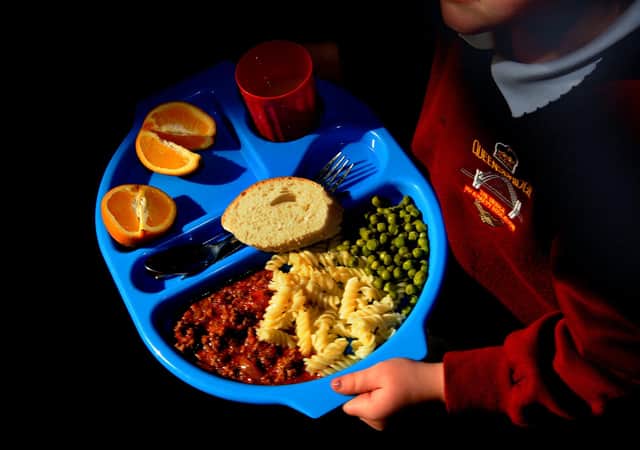 A school dinner in a primary school. Picture: Anthony Devlin/PA Wire