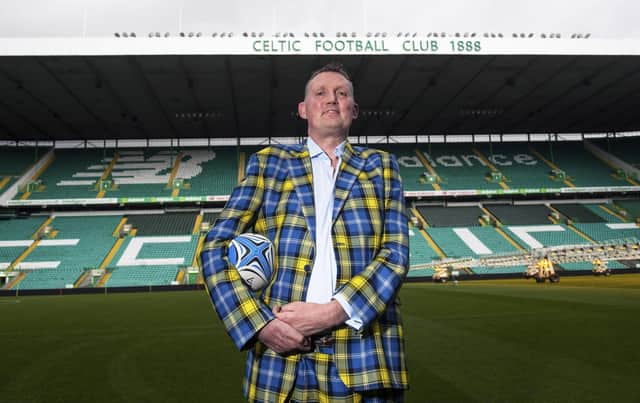 Doddie Weir at the launch of a fundraising effort in support of MND charities by Celtic FC. Picture: Gary Hutchison\SNS Group