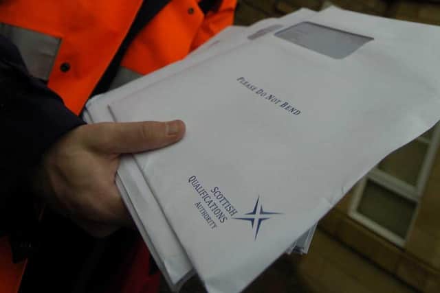 Exam results will be delivered on Tuesday.