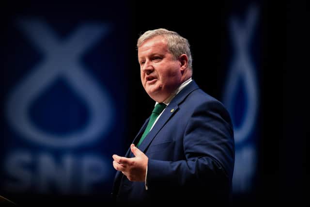 Ian Blackford, the SNP's Westminster leader, claimed the UK government's decision not to include Scotland's Acorn carbon-capture project in the first phase was a 'betrayal' (Picture: Jeff J Mitchell/Getty Images)