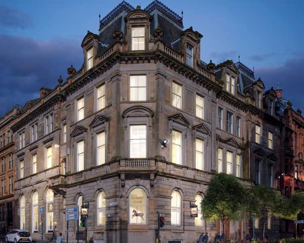 The architect-designed apartments rented by DJ Alexander are in a lovingly restored building off George Square. Picture – supplied.