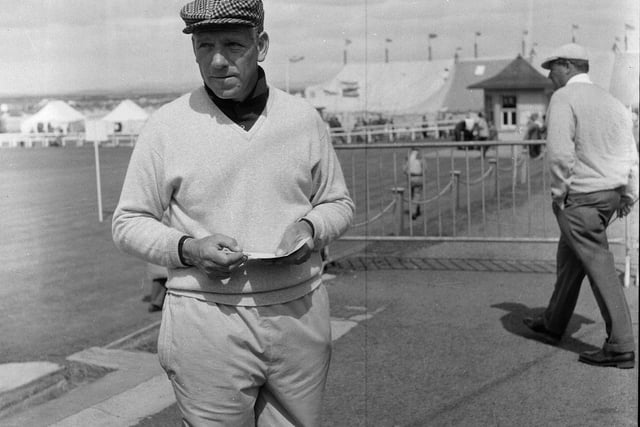 Harry Wheetman at the 18th Green during the 1964 St Andrews Open Golf Championship.