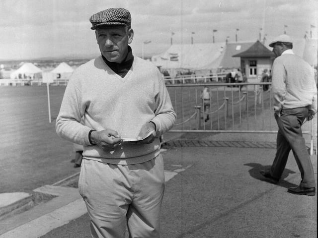 Harry Wheetman at the 18th Green during the 1964 St Andrews Open Golf Championship.