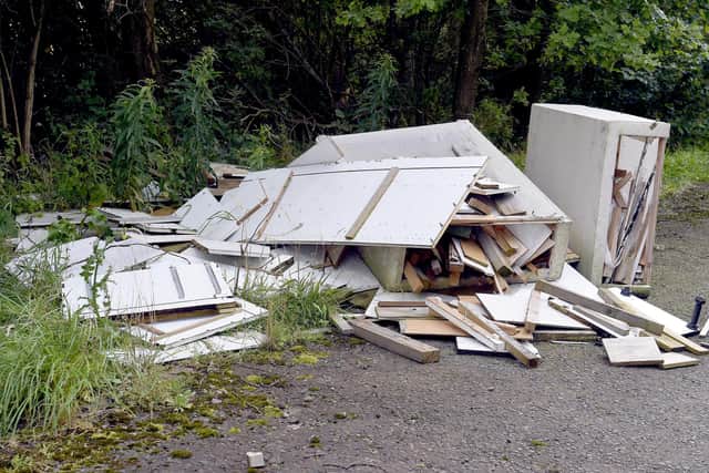 DIY detritus dumped in the countryside