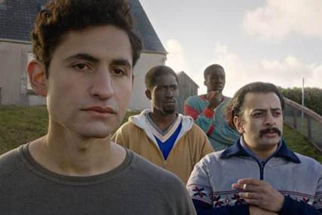 Amir El-Masry, Ola Orebiyi, Kwabena Ansahis and Vikash Bhai star in new film Limbo.