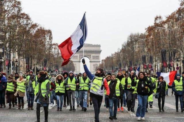 The gilets jaunes movement in France originally started as a protest about planned fuel hikes. Pic: Valery HACHE / AFP/ Getty Images