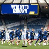 Scotland players train at Hampden ahead of the friendly match against Finland. (Photo by Craig Williamson / SNS Group)