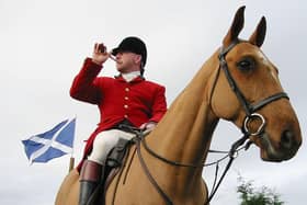 Stock photo from 2002 of a fox hunt.