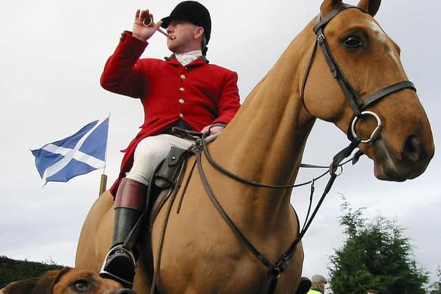 Stock photo from 2002 of a fox hunt.