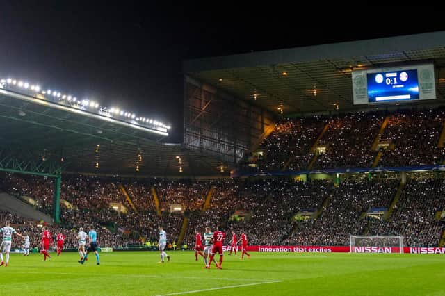 Celtic in action against Bayern Munich in October 2017,  the 2017-18 season the last time they competed in the Champions League . (Photo by Craig Foy/SNS Group).