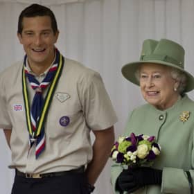 Bear Grylls and the late Queen Elizabeth II (Photo: Getty Images)