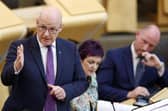 EDINBURGH, SCOTLAND - SEPTEMBER 01: Scottish First Minister John Swinney delivers his statement on the 2026 Programme for Government on September 01, 2026 in Edinburgh, Scotland. (Picture: Jeff J Mitchell/Getty Images)