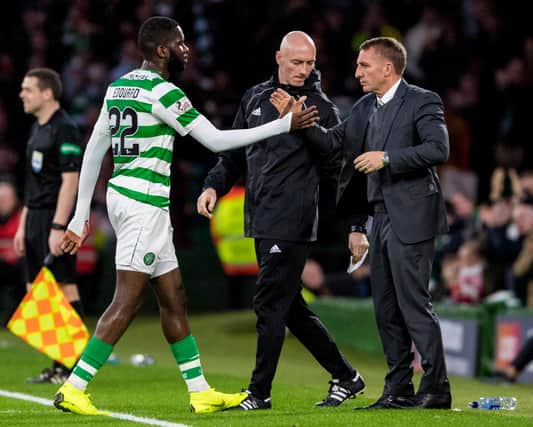 Odsonne Edouard could be set to link up with former Celtic boss Brendan Rodgers at Leicester City. Picture: SNS