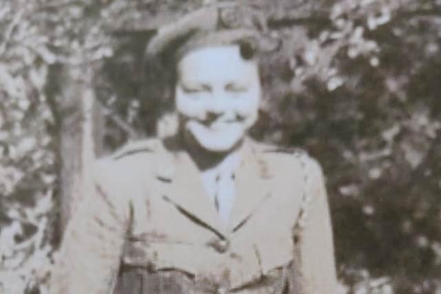 Patsy Mundie is pictured in her First Aid Nursing Yeomanry uniform in 1943