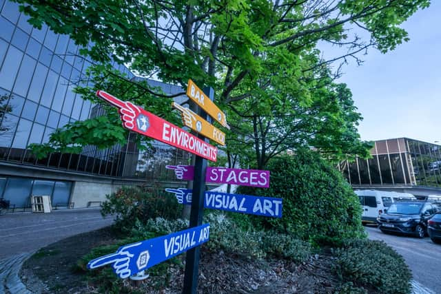 A team of volunteers has transformed the former Scottish Widows headquarters on Dalkeith Road for this year's Hidden Door festival in Edinburgh. Picture: Chris Scott