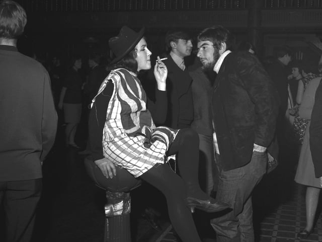 A 'beatnik' night held at the Palais de Dance in Edinburgh to raise money for Edinburgh Students Charity Appeal, November 1965.