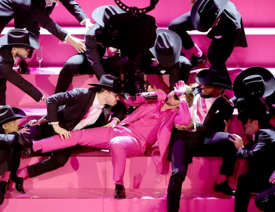 Ryan Gosling performing I’m Just Ken from Barbie at the Academy Awards. Picture: Kevin Winter/Getty Images