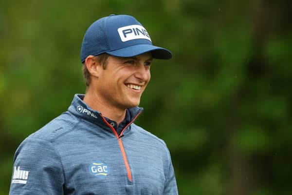Calum Hill smiles during the final round of the Betfred British Masters hosted by Danny Willett at The Belfry. Picture: Andrew Redington/Getty Images.