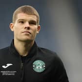 New Hibs forward Chris Mueller.