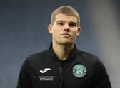 New Hibs forward Chris Mueller.