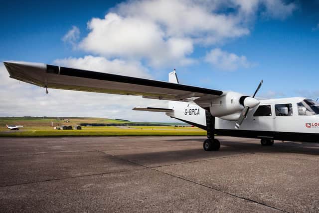 Loganair operates Britten-Norman Islander aircraft on Orkney flights for the islands' council. Picture: Loganair
