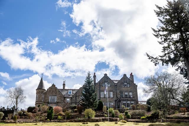 The Dowans Hotel is set back off the main road