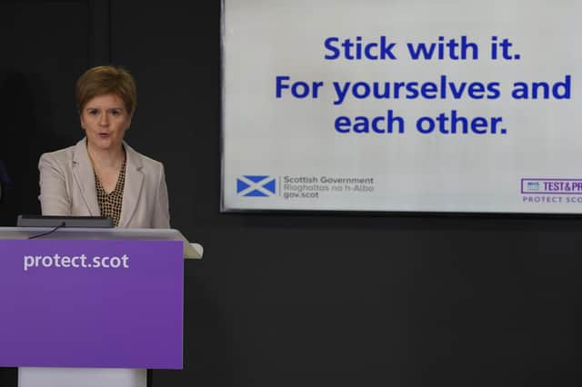 Nicola Sturgeon is urging people to stick to the rules as Covid cases continue to rise (Picture: Scottish Government/Flickr)