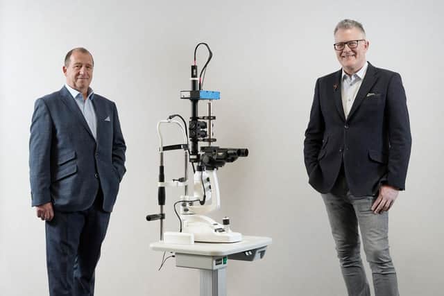 From left: the firm's CEO Graham Bell and chairman David Quigley. Picture: Stewart Attwood.